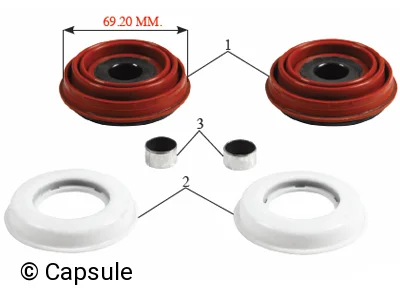 CALIPER TAPPET & BOOT SET 69 MM - 10.10121
