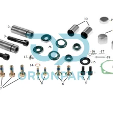 CALIPER DUST RUBBER AND PIN SET