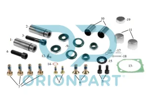 CALIPER DUST RUBBER AND PIN SET - 10.30284