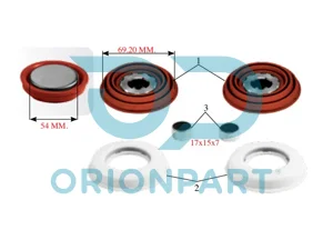 CALIPER TAPPET & BOOT SET 69 MM - 105829